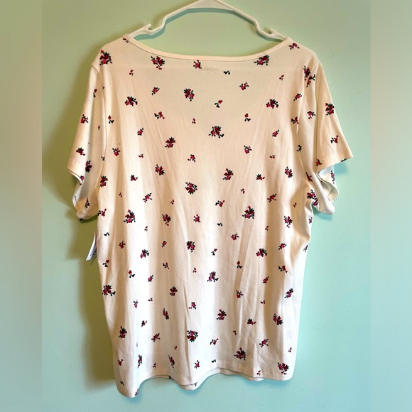 Floral Rib-Knit T-Shirt - Picture 4 of 7